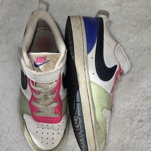 Nike Kids Sneakers in Pink, Green, and Blue